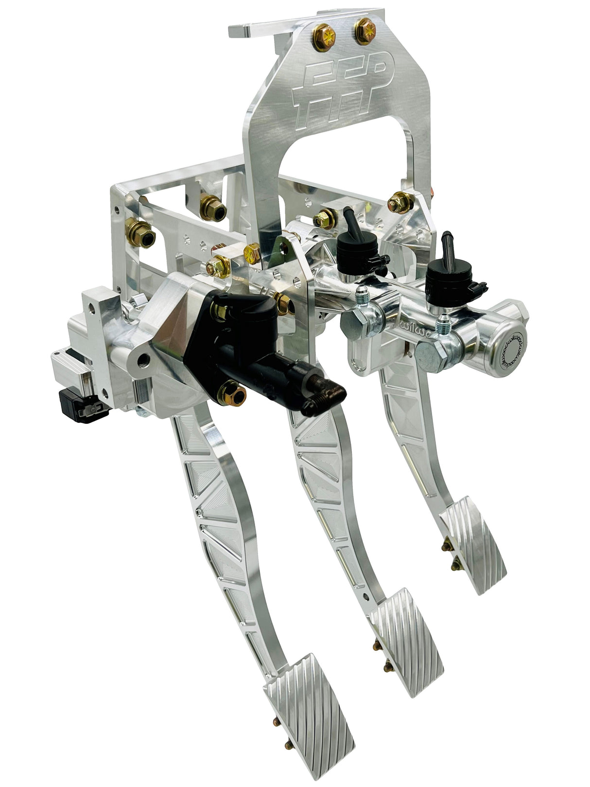 05-14 Mustang brake throttle and clutch natural finish side view