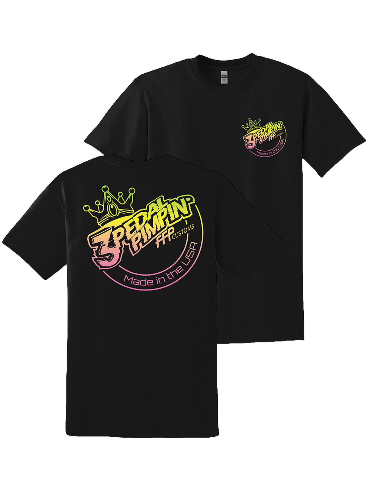 FFP Customs 3 pedal pimpin retro T-shirt