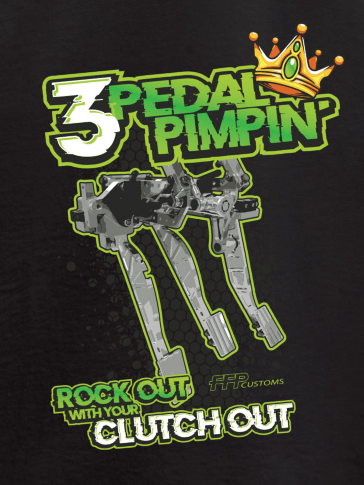 3 pedal pimpin shirt up close backside