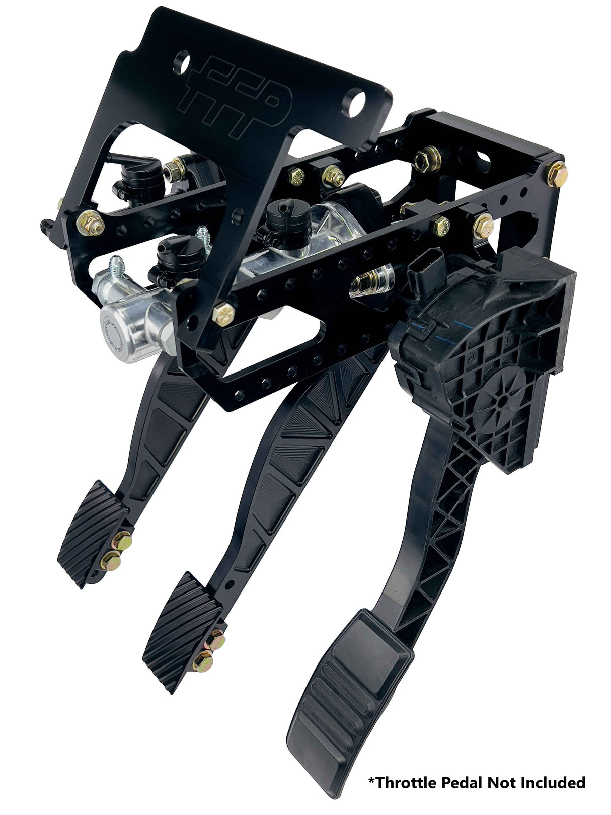 79-93 Mustang brake drive by wire and clutch with drive by wire pedal installed black