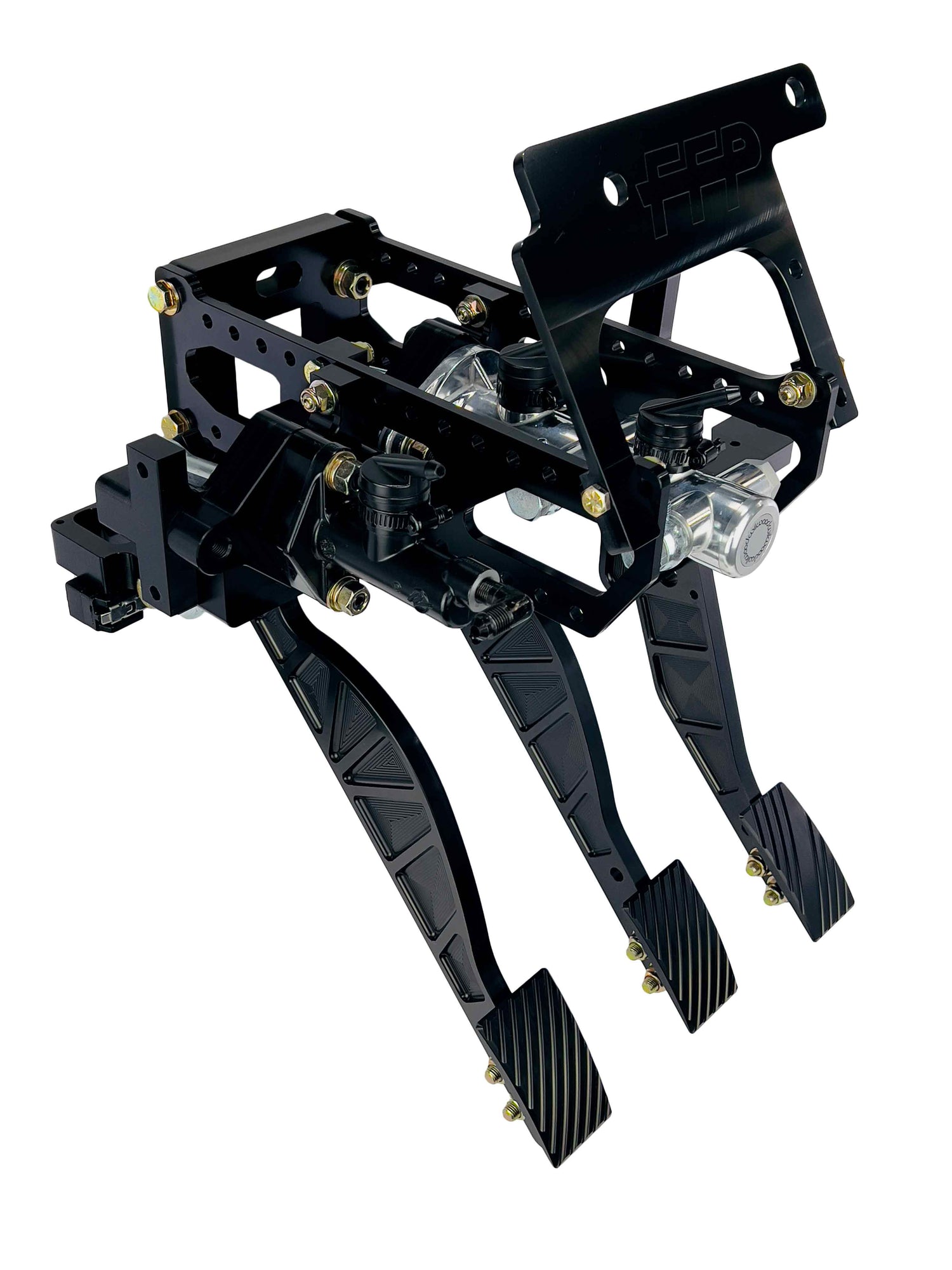 79-93 Mustang brake throttle and clutch black side view