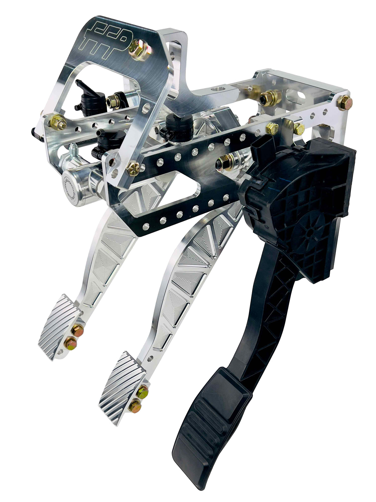 94-04 Mustang brake drive by wire and clutch natural finish with drive by wire pedal installed