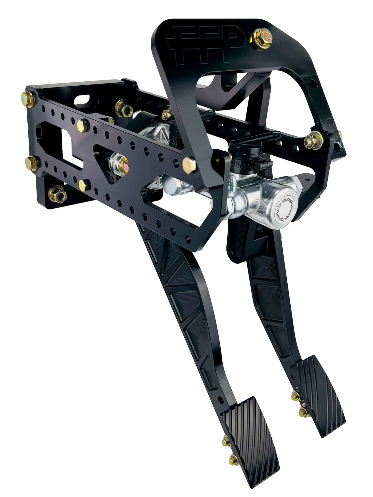 94-04 Mustang brake and throttle black side view