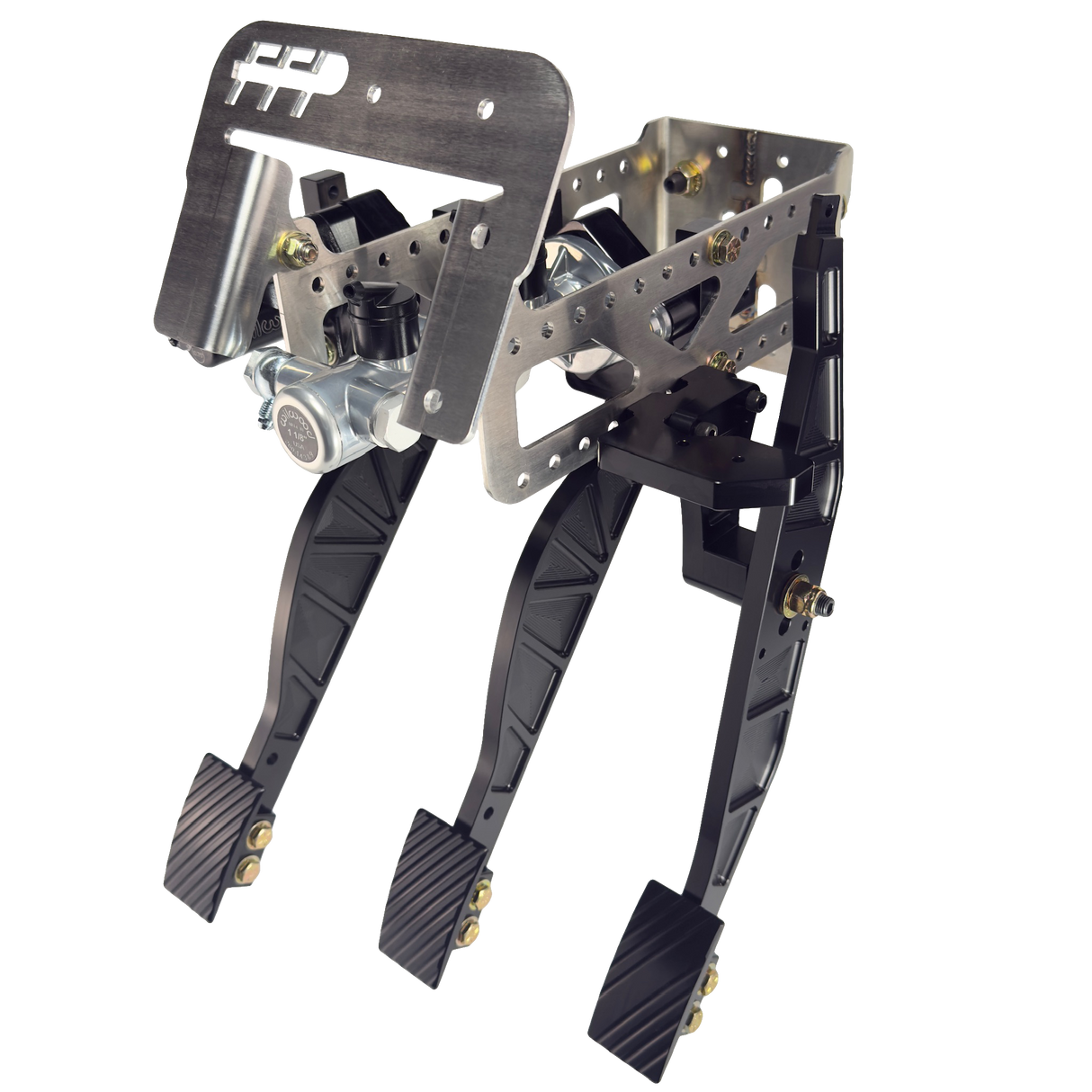 1994-2004 Mustang FFP Customs Sportsmans Brake Throttle Clutch Kit with all 3 pedals installed