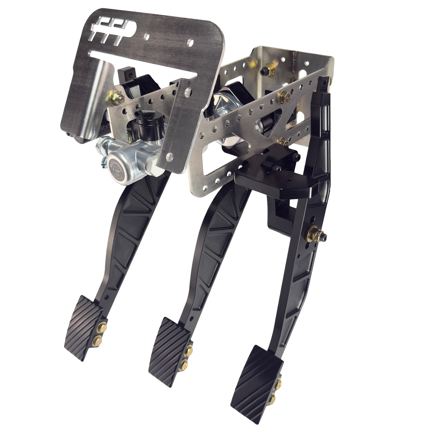 1994-2004 Mustang FFP Customs Sportsmans Brake Throttle Clutch Kit with all 3 pedals installed