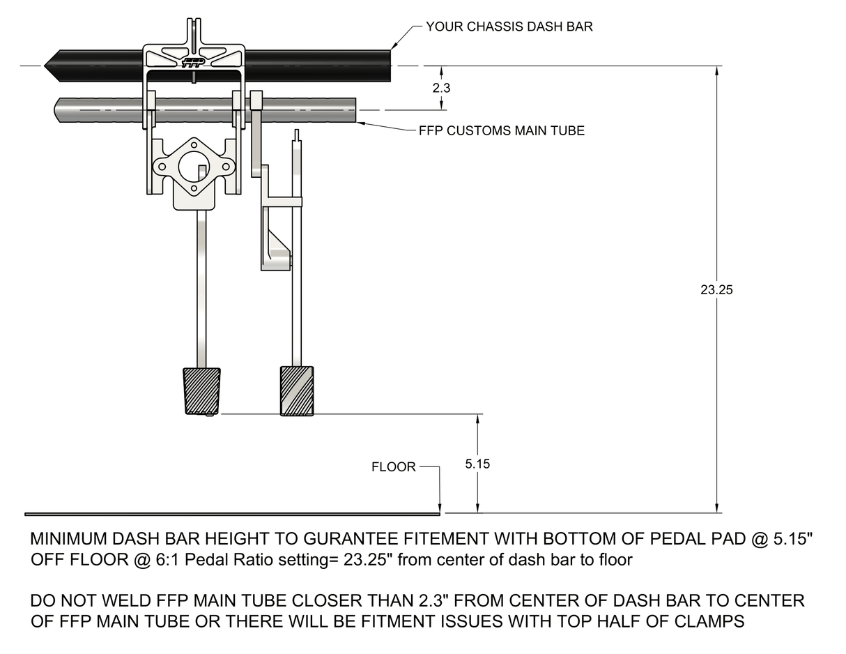 The Skeletor Chassis Mounted Pedal Assembly (Universal)