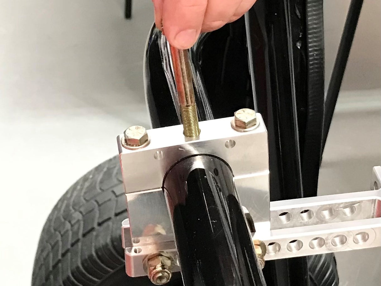 upper seat mount installed with installing bolt through mount and cage