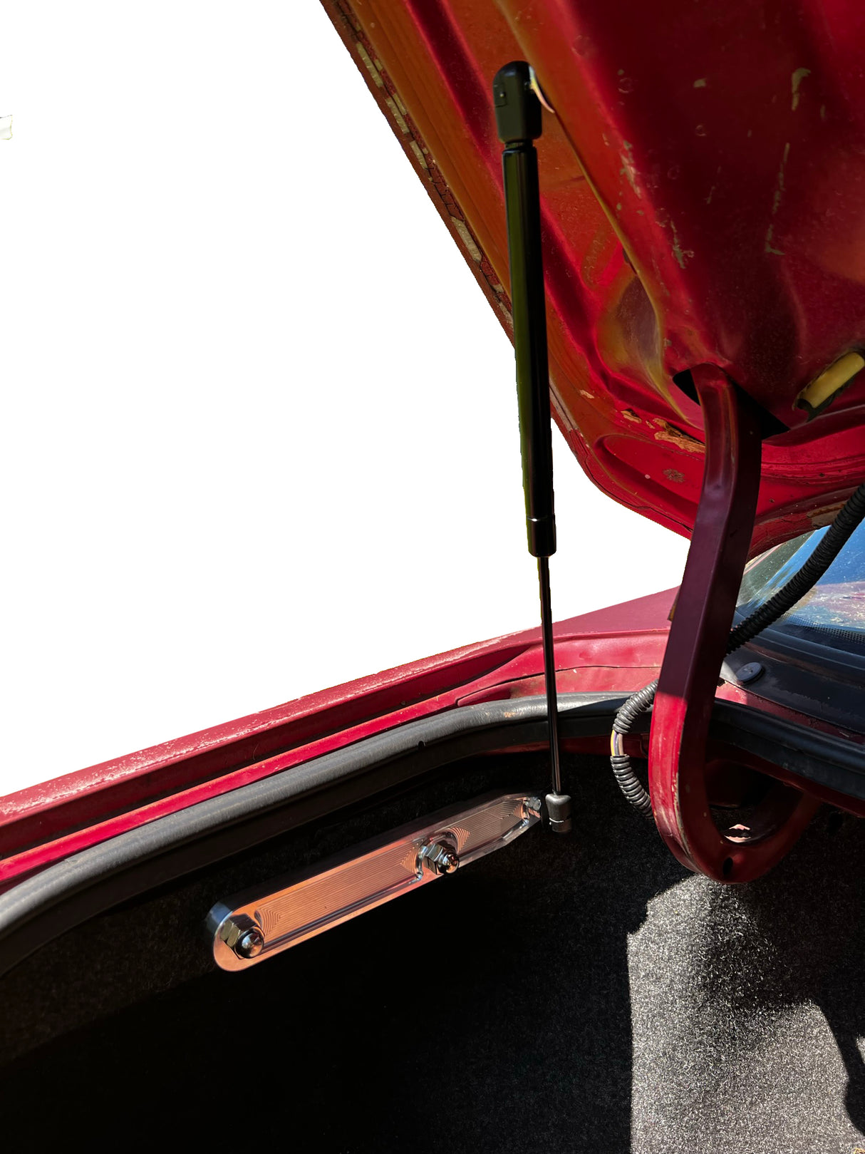 trunk mount kit installed natural finish