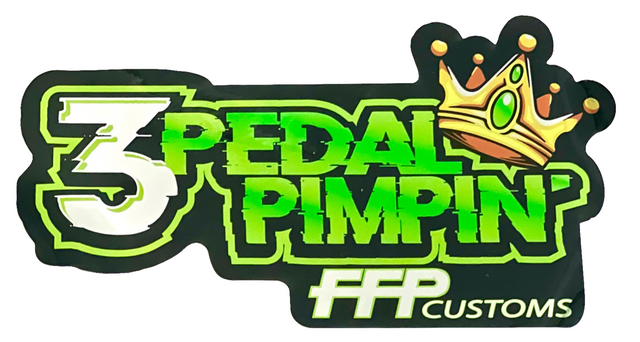 3 pedal pimpin sticker