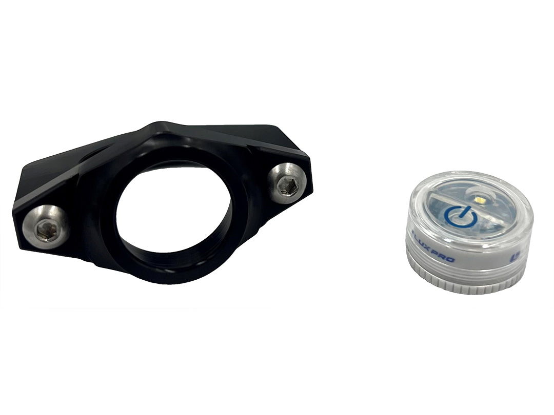 wireless light mount front view with light out black